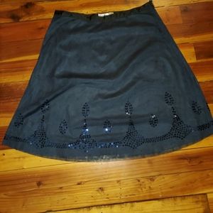 Vintage Navy sequined skirt